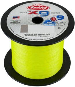 Berkley splietaná šnúra x9 fluro green-priemer 0