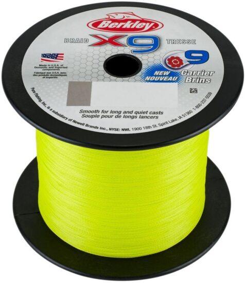 Berkley splietaná šnúra x9 fluro green-priemer 0