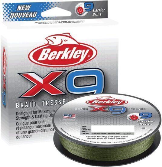 Berkley splietaná šnúra x9 low vis green 150 m-priemer 0