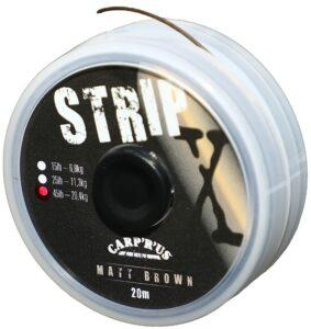 Carp´r´us poťahovaná šnúrka carp'r'us - strip-x 20 m brown-nosnosť 25 lb 11