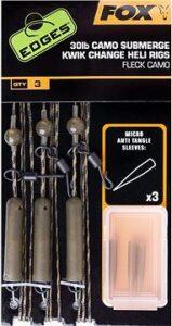 FOX Camo Submerge Heli Rigs Kwik Change Kit 30 lb 3 ks