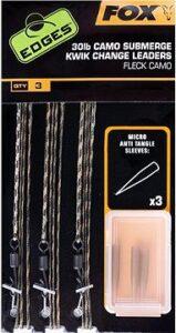 FOX Camo Submerge Leaders Kwik Change 30 lb 3 ks