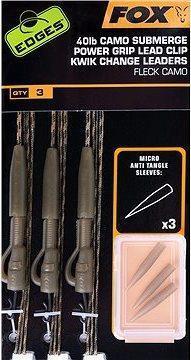 FOX Camo Submerge Power Grip Lead Clip Kwik Change Kit 40 lb 3 ks