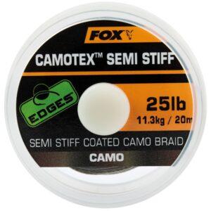 Fox náväzcová šnúrka edges camotex semi stiff 20 m-priemer 20 lb / nosnosť 9