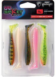 Fox rage gumová nástraha uv spikey shad mixed colour pack 5 ks-6 cm