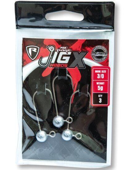 Fox rage jigová hlavička jig x jig heads háčik 3/0 3 ks-10 g