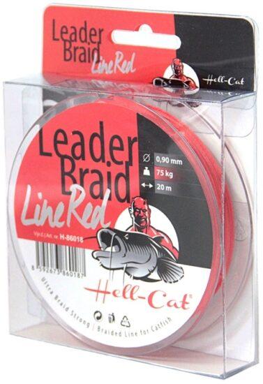 Hell-cat náväzcová šnúra leader braid line red 20 m-priemer 1
