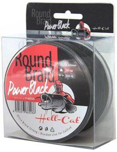 Hell-cat splietaná šnúra round braid power black 200 m-priemer 0