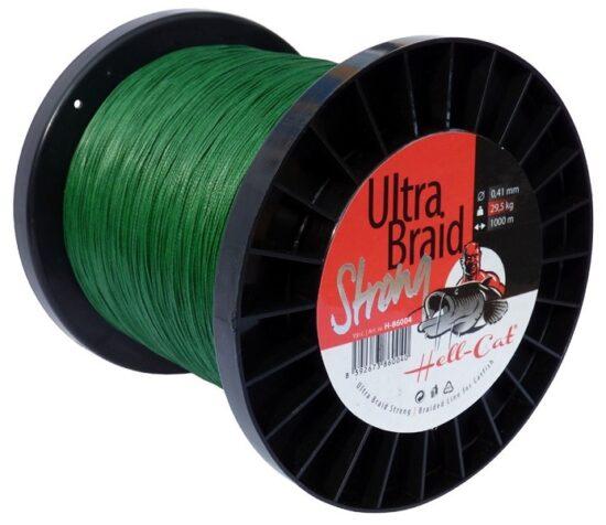Hell-cat splietaná šnúra ultra braid strong zelená 1000m-priemer 0