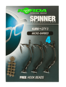 Korda háčiky spinner hook sections kurv-veľkosť 4