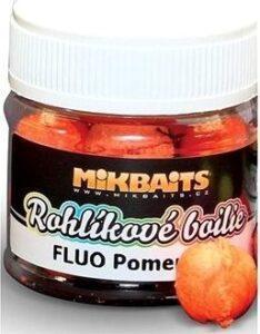 Mikbaits Rožkové boilies Fluo Pomaranč 50 ml