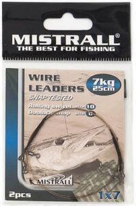 Mistrall oceľové lanko wire leaders 25cm-11 kg