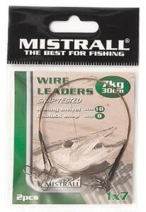 Mistrall oceľové lanko wire leaders 30 cm-11 kg
