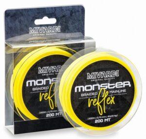 Mivardi splietaná šnúra monster reflex braid 200 m žltá-priemer 0