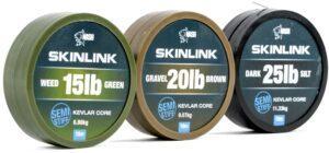 Nash náväzcová šnúrka obalená skinlink semi stiff 10 m weed zelená-priemer  35 lb / nosnosť 15