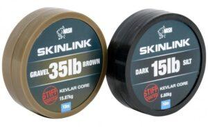 Nash náväzcová šnúrka obalená skinlink stiff 10 m silt tmavá-priemer 25 lb / nosnosť 11