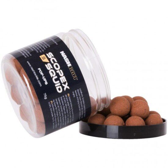 Nash plávajúce boilie scopex squid airball pop ups brown - 75 g 20 mm