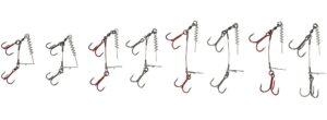 Savage gear náväzec s trojháčikmi carbon49 corkscrew stinger 1-nosnosť 31 kg /veľ.háčika 2/0
