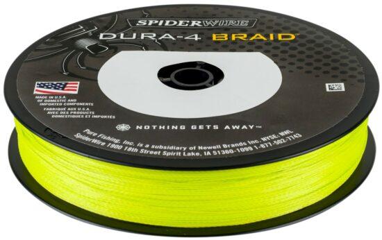 Spiderwire splietaná šnúra dura4 150 m yellow-priemer 0