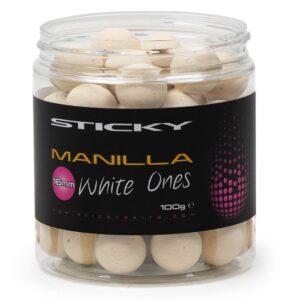 Sticky baits neutrálne vyvážené boilie manilla wafters white ones 130 g - 16 mm
