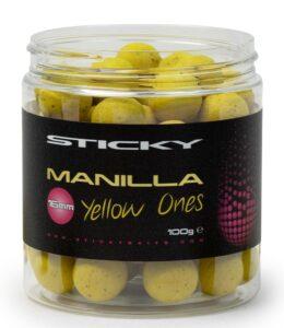 Sticky baits plávajúce boilies manilla pop-ups yellow ones 100 g-16 mm