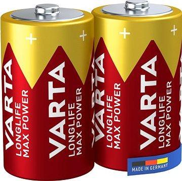 VARTA alkalická batéria Longlife Max Power D 2 ks