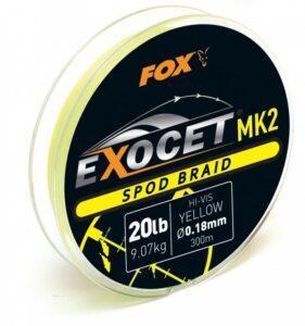 Fox splietaná šnúra exocet mk2 spod braid 300 m yellow - priemer 0